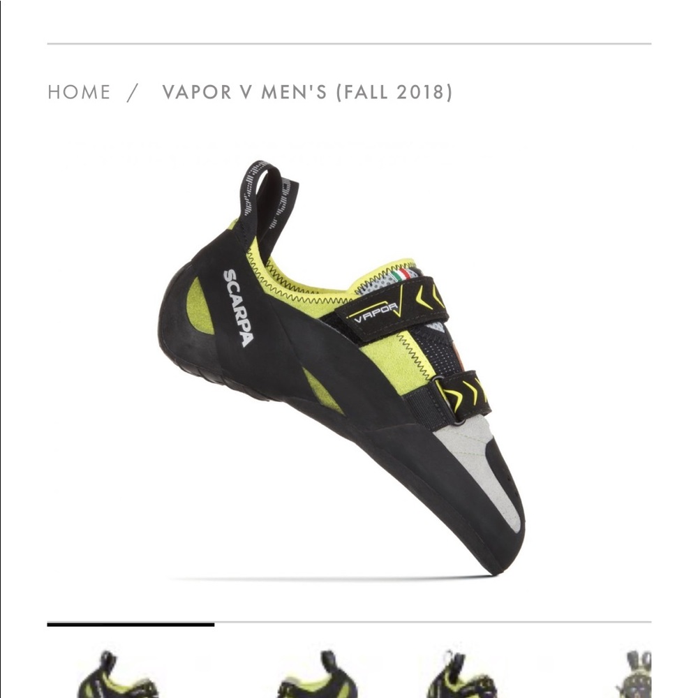 Scarpa Vapor V climbing shoe Mens 43.5 EU or 10 US